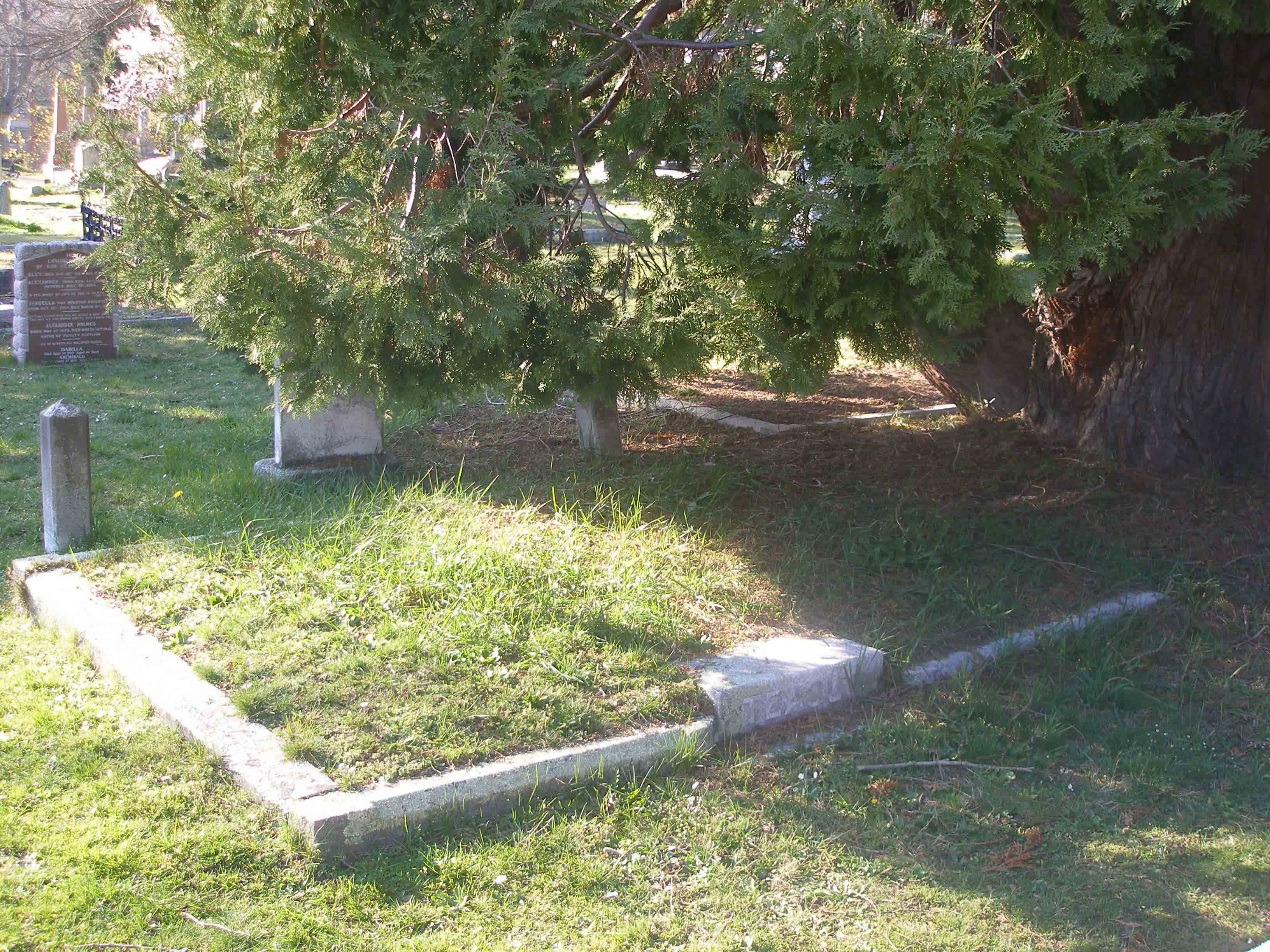 John Teague grave, Ross Bay cemetery